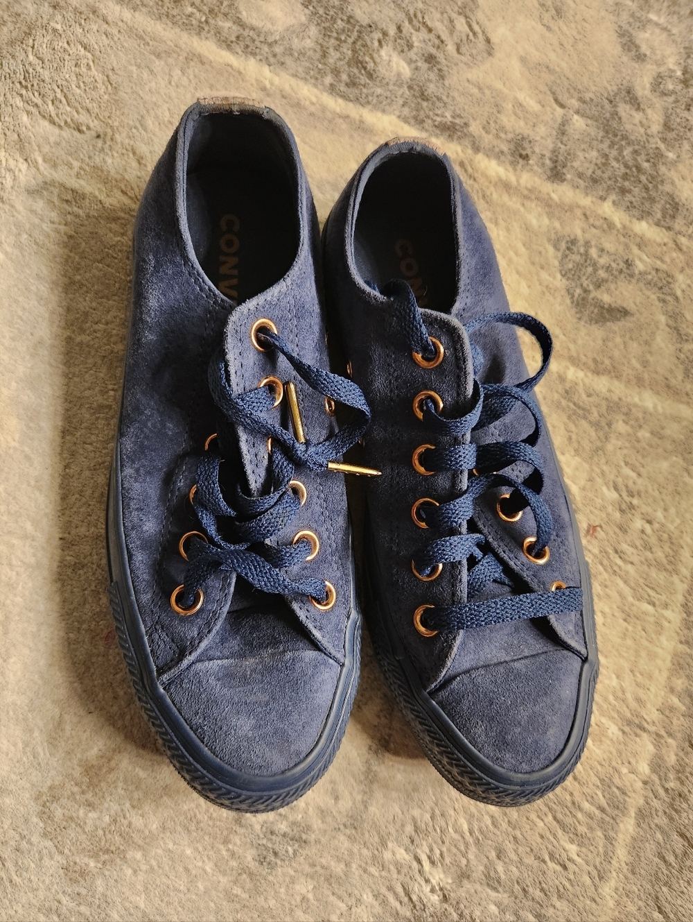 Converse Navy Blue Low-Top SUEDE Sneakers
